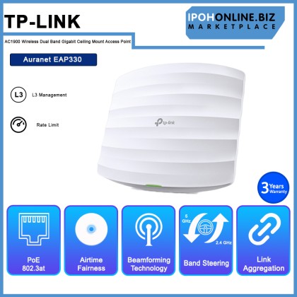 TP-Link EAP330 AC1900 Wireless Dual Band Gigabit Ceiling Mount Access Point TP-Link EAP330 AC1900 Wireless Dual Band Gigabit Ceiling Mount Access Point